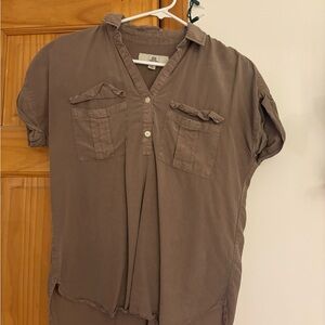 Thread & Supply Brown Short Sleeve Top